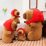 Gấu Bông Capybara Đội Mũ Dâu