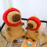 Gấu Bông Capybara Đội Mũ Dâu