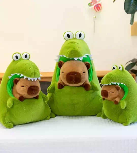 Gấu Bông Capybara Cá Sấu
